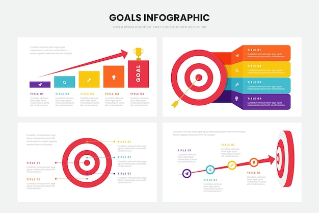 Metas Estilo Infográfico Vector Gratis 0703