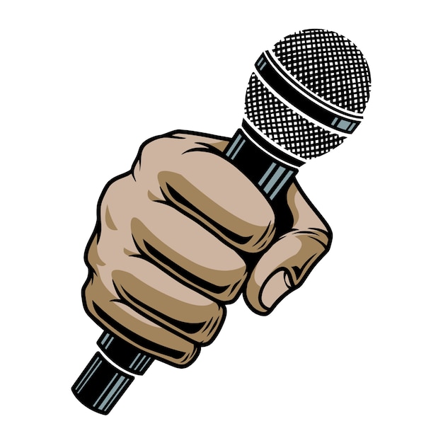 Mic mano | Vector Premium