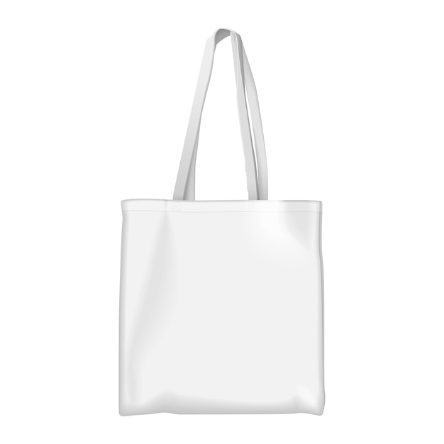 Mock up de bolsa ecológica blanca completa Vector Premium