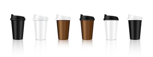 Download Mock up realistic coffee cup packaging producto | Vector Premium