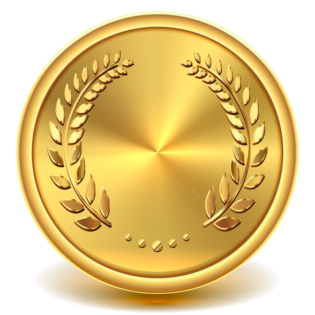 Moneda de oro Vector Premium