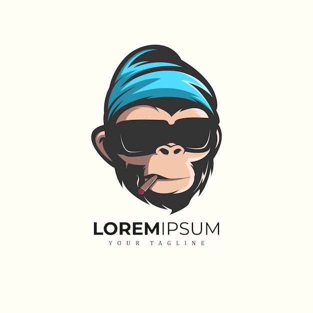 Monkey mascot logo premium | Vector Premium
