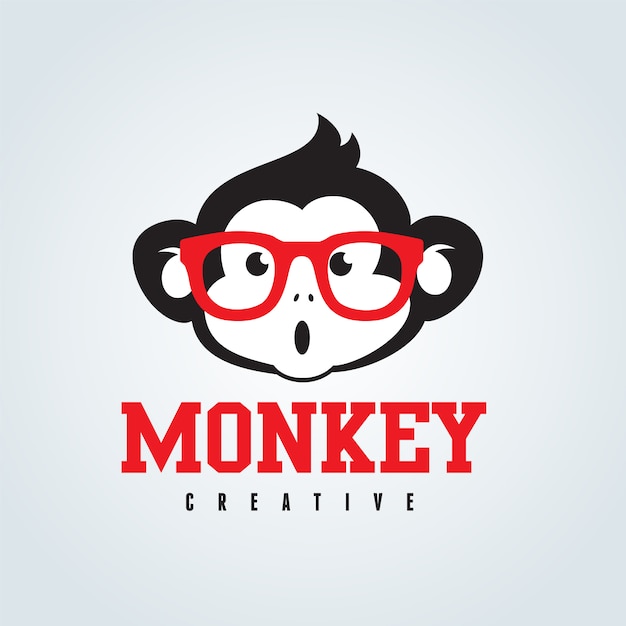 Mono graciosos con gafas Descargar Vectores gratis