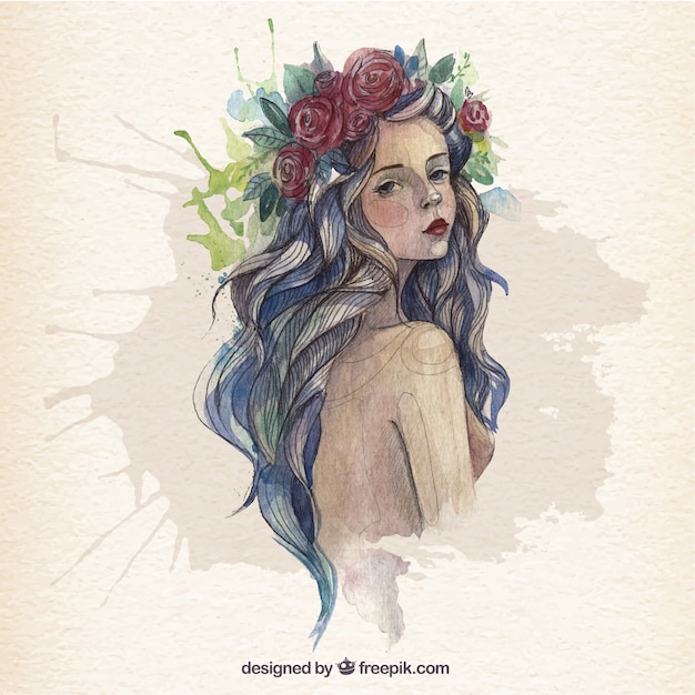 Ilustraciones femeninas  - Página 9 Mujer-hermosa-estilo-acuarela_23-2147522926