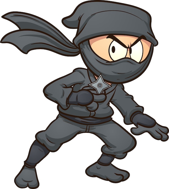 Ninja De Dibujos Animados Vector Premium | Images and Photos finder