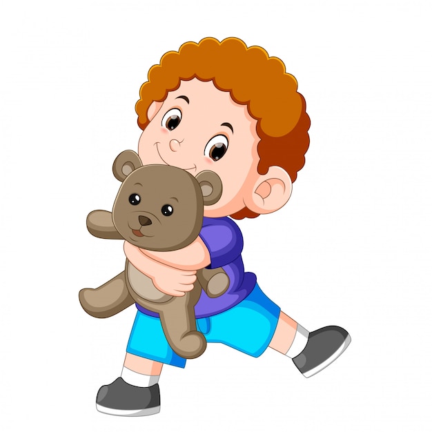 niño con peluche