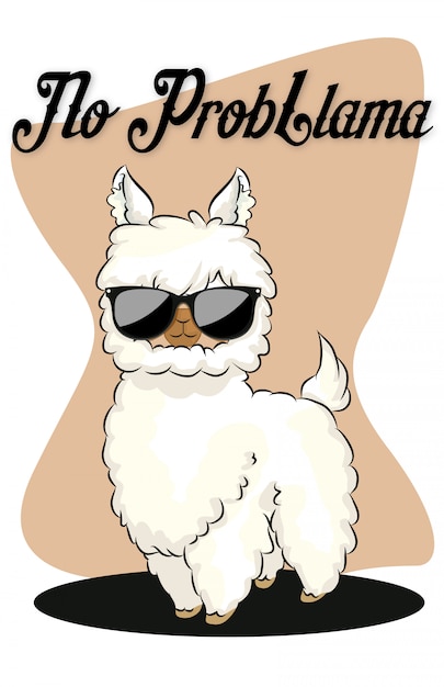 Download No prob llama cool quotes | Vector Premium