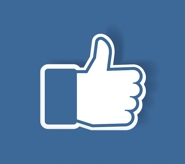 Nuevo icono de me gusta de facebook | Vector Premium