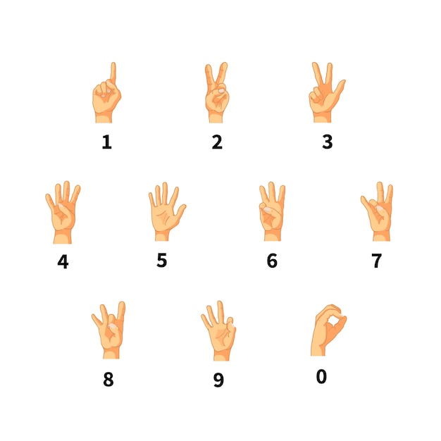 Álbumes 101+ Foto numeros del 1 al 100 en lenguaje de señas Mirada tensa