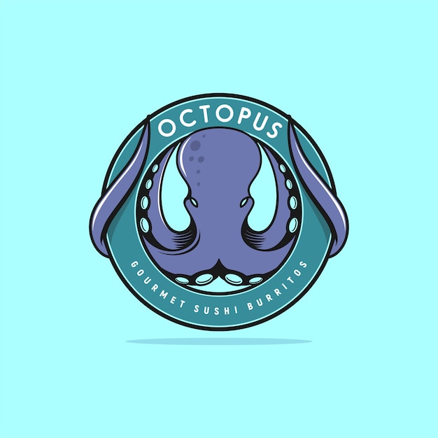 Octopus logo design colorful | Vector Premium