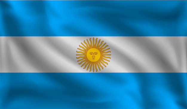 Ondeando la bandera argentina, la bandera de argentina ...