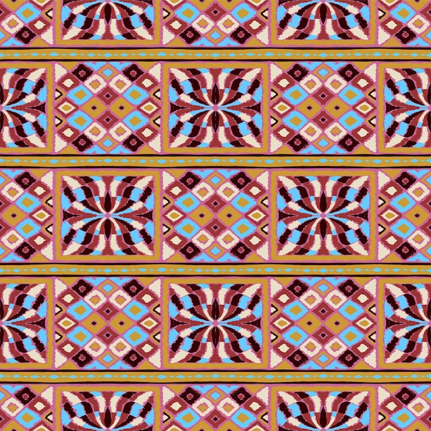 Ornamento Del Folclore Geom Trico Ikat Textura De Vector Tnico Tribal