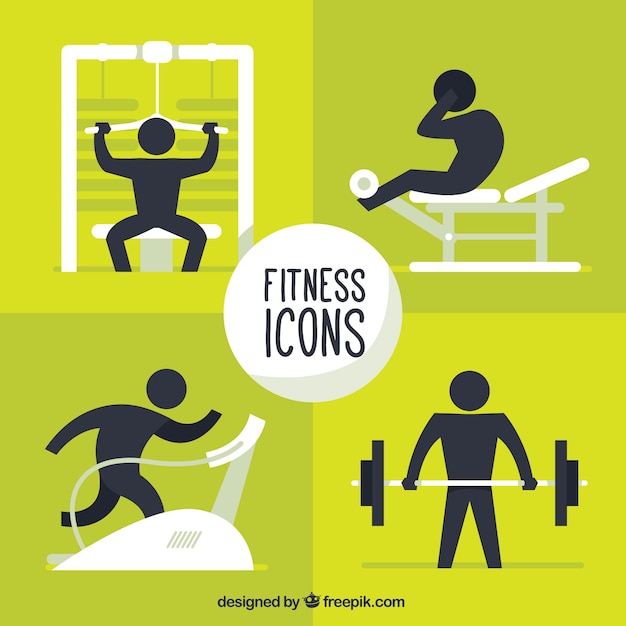 Pack De Iconos De Fitness Descargar Vectores Premium