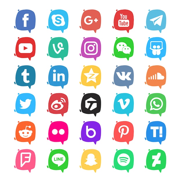 Download Pack de iconos de redes sociales | Vector Gratis
