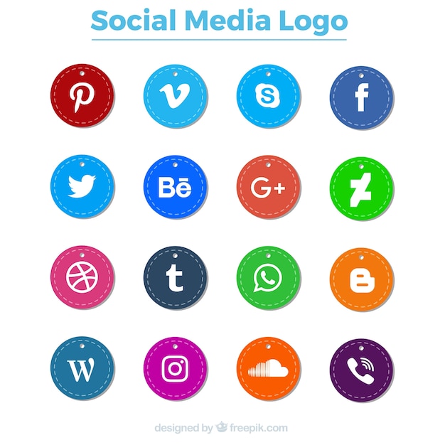 Pack de logos de redes sociales | Vector Gratis