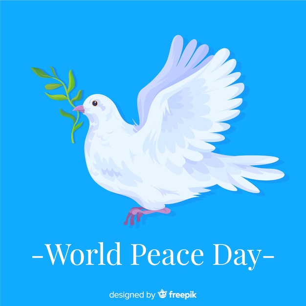 La paloma anunciadora en el día internacional de la paz | Vector Gratis