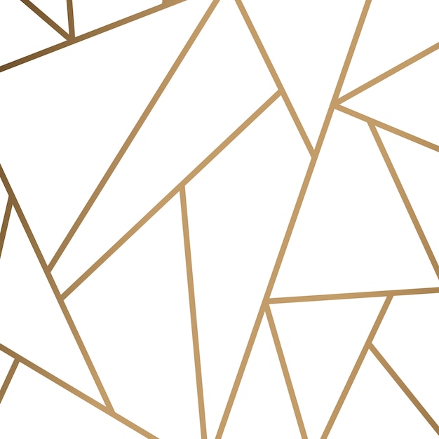 Papel pintado mosaico moderno en blanco y oro. vector gratuito