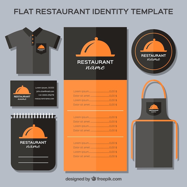 Download Papelería elegante de restaurante | Descargar Vectores gratis