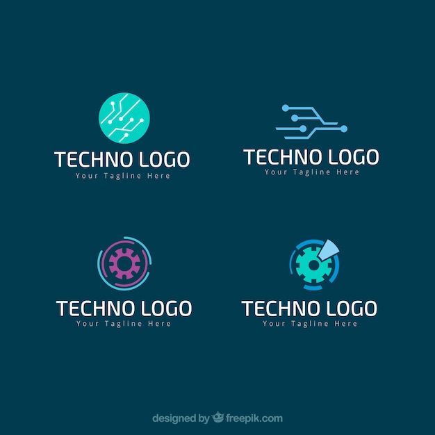 Paquete De Logos De Tecnología Descargar Vectores Gratis