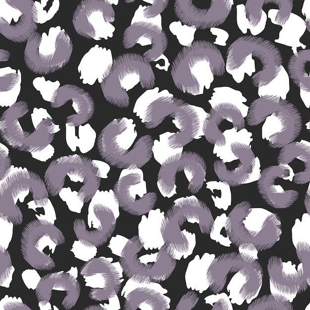 Patrón sin costuras de piel de leopardo Vector Premium