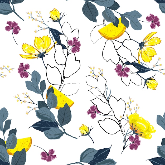 Patr N Floral Vector Premium