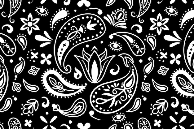 Patrón de paisley bandana | Vector Premium