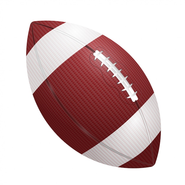 Pelota De Rugby Vector Premium