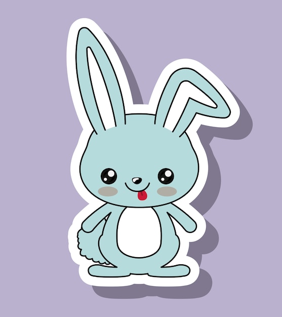 Personaje de conejo estilo kawaii | Vector Premium