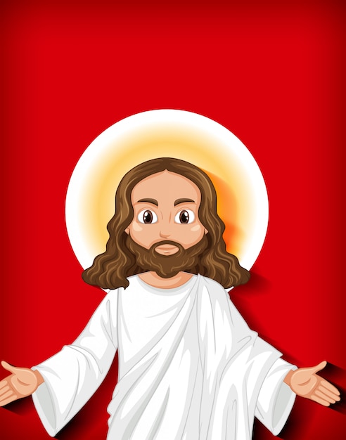 Dibujo De Dibujos Animados De Jesucristo Vector Premium | Porn Sex Picture