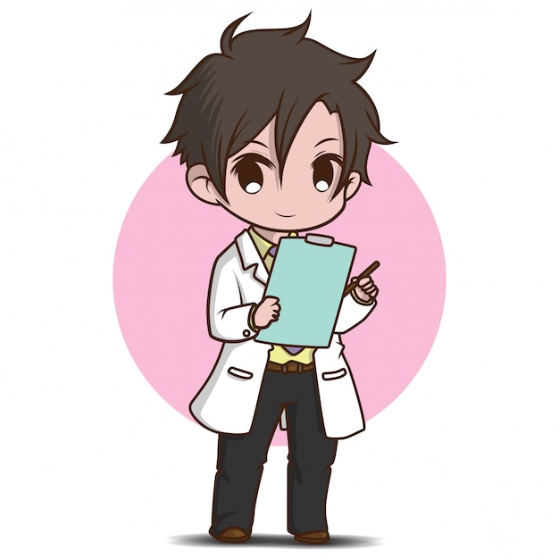 Personaje De Dibujos Animados Lindo Estilo Médico Vector Premium 2236