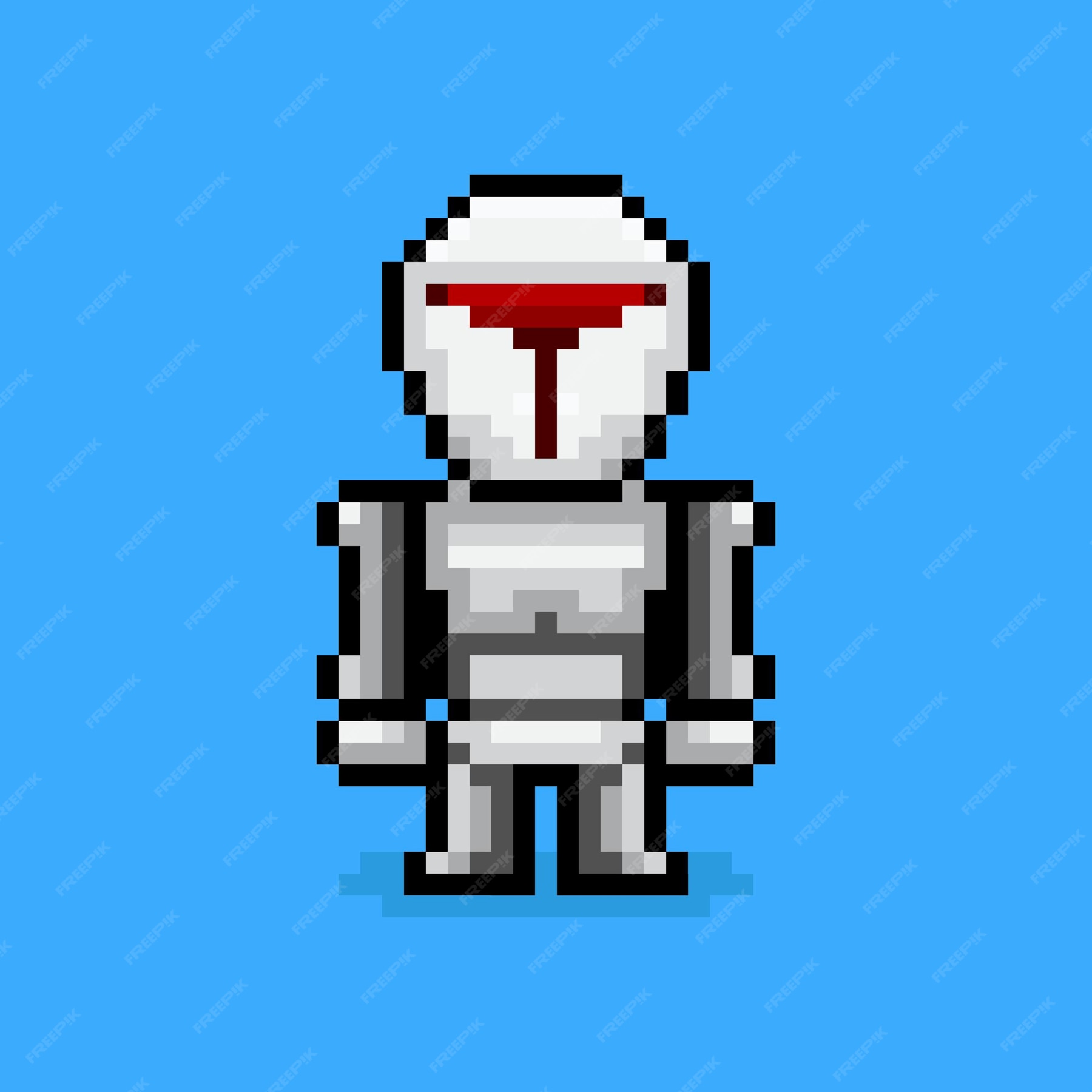 Personaje De Robot Pixel Art Vector Premium 1781