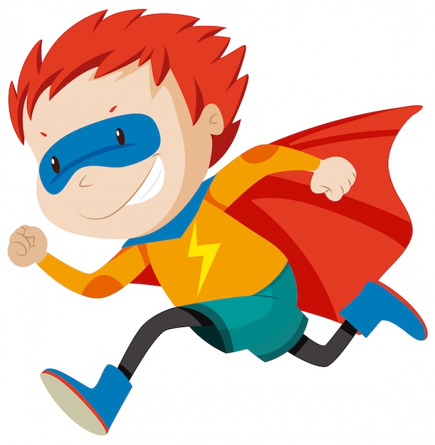 Un personaje super héroe msle Vector Gratis