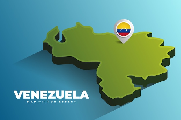 Pin De Ubicación Del Mapa De Venezuela Vector Premium