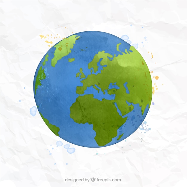 Pintado A Mano Mapa Del Mundo Descargar Vectores Gratis