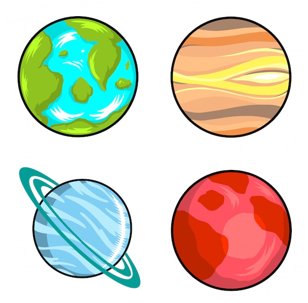 Planetas Vector Premium