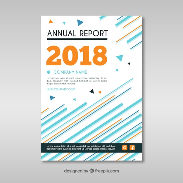 Plantilla Abstracta De Cover De Reporte Anual | Vector Gratis