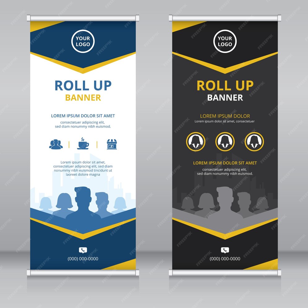 Plantilla De Banner Enrollable Moderno Vector Premium 4674