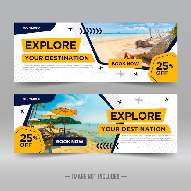 Plantilla De Banner De Travel Tours Vector Premium 4029