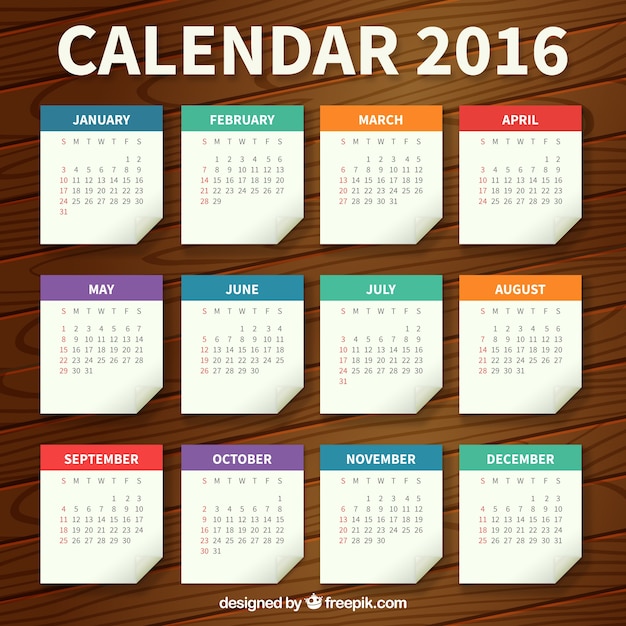 Plantilla de calendario de papel | Vector Gratis