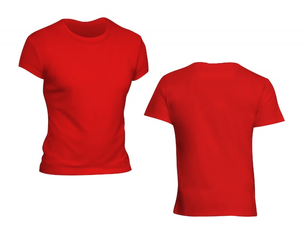 Plantilla De Camiseta Roja Con Fondo Transparente Vector Premium