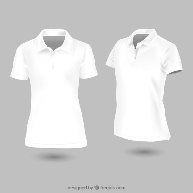 shirt polo yaka vector t mujer de polo para blanca de camiseta Plantilla