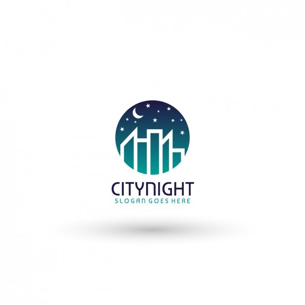 Plantilla De Logo De Ciudad Nocturna Descargar Vectores Gratis