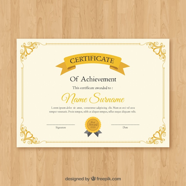 Plantilla De Diploma Elegante Vector Gratis
