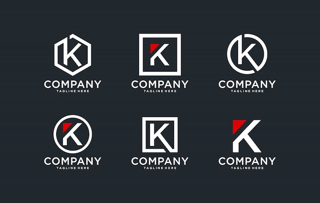 Plantilla De Diseño De Logotipo De Iniciales K Vector Premium