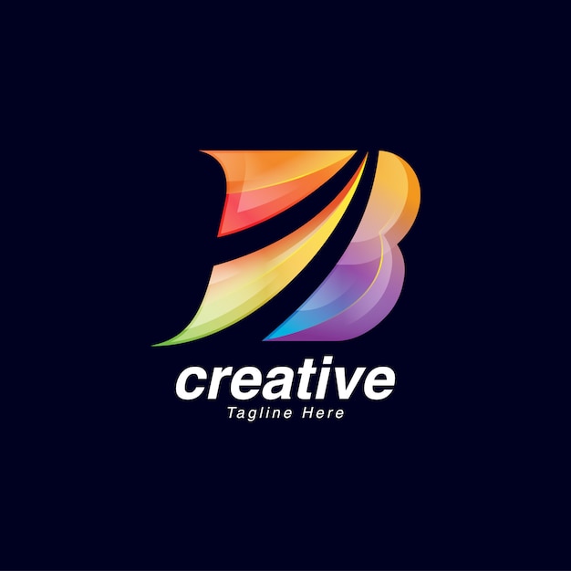 Plantilla De Diseño De Logotipo De Letra B Creativa Vibrante | Vector ...