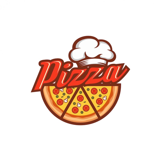 Plantilla De Diseno De Logotipo De Pizza Vector Premium