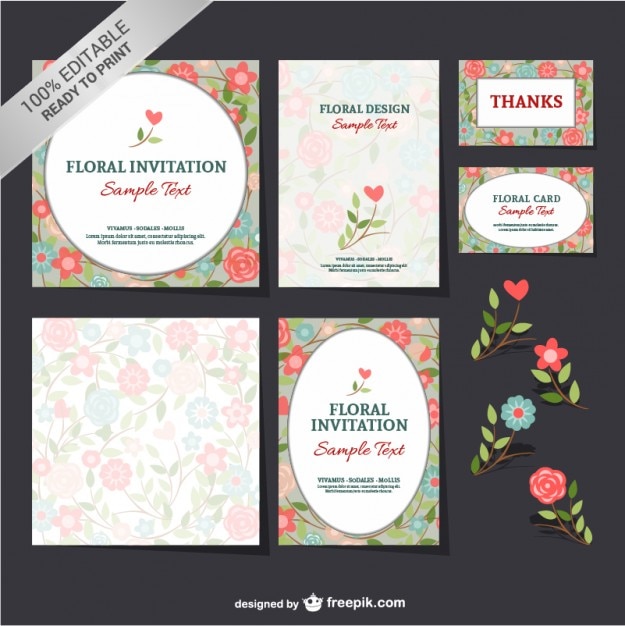 Download Plantilla floral para negocios | Descargar Vectores gratis