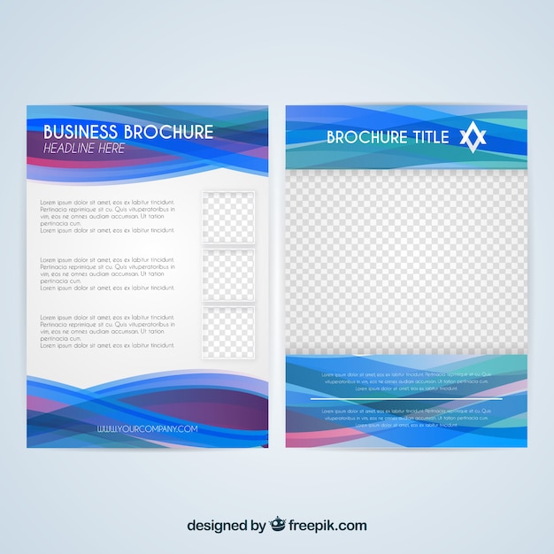 Plantilla De Folleto De Negocios Moderno Azul Vector Gratis