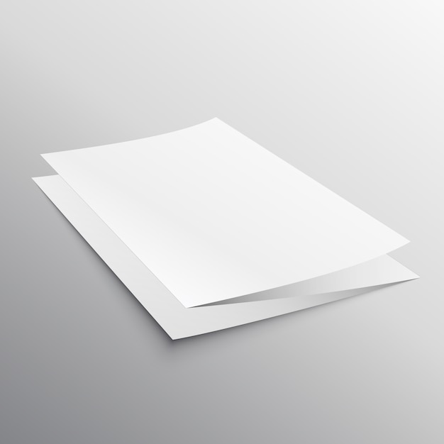 Plantilla De Folleto De Papel Plegado En Perspectiva Vector Gratis