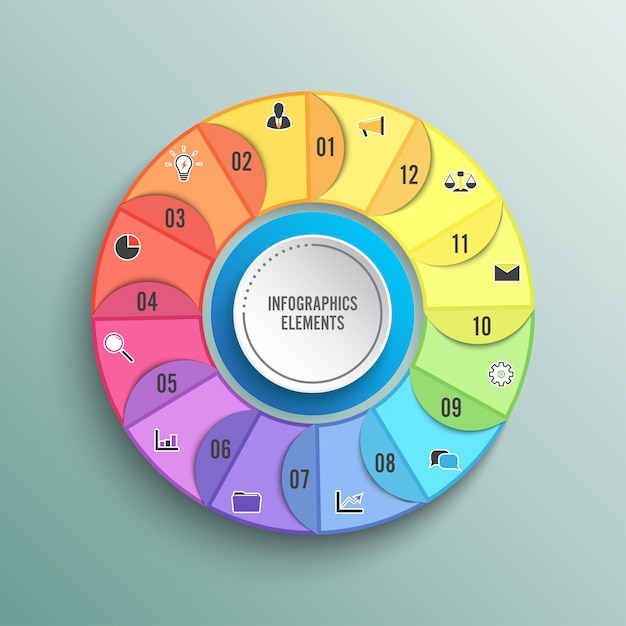 Plantilla De Infograf A C Rculo Circular Con Opciones Concepto De